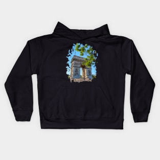 Arch of Triumph oil painting Kids Hoodie